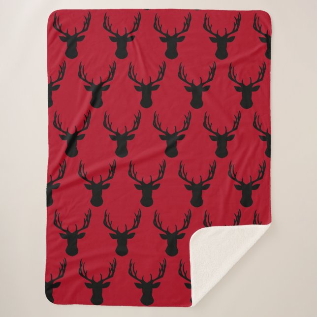 Couverture Sherpa Stag Deer Head (Devant)