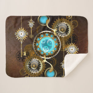Couverture Sherpa Steampunk Rusty Background