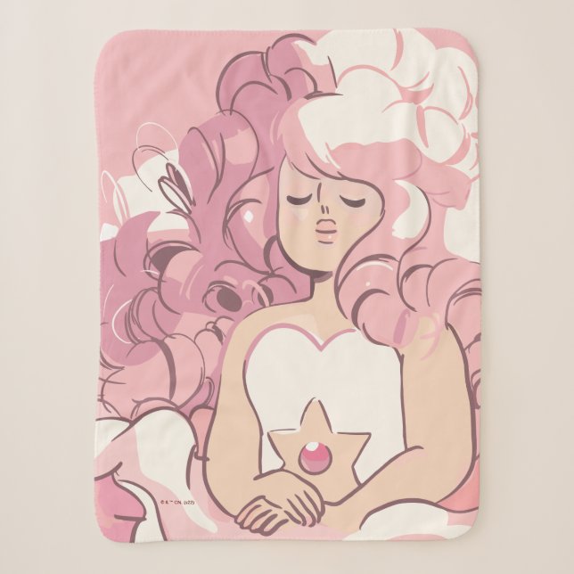 Couverture Sherpa Steven Universe | Illustration de quartz Rose (Devant)
