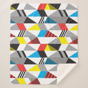 Couverture Sherpa Style Bauhaus rétro : Abstrait sans couture