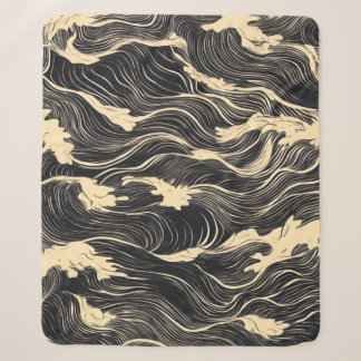Couverture Sherpa Style côtier Motif vague