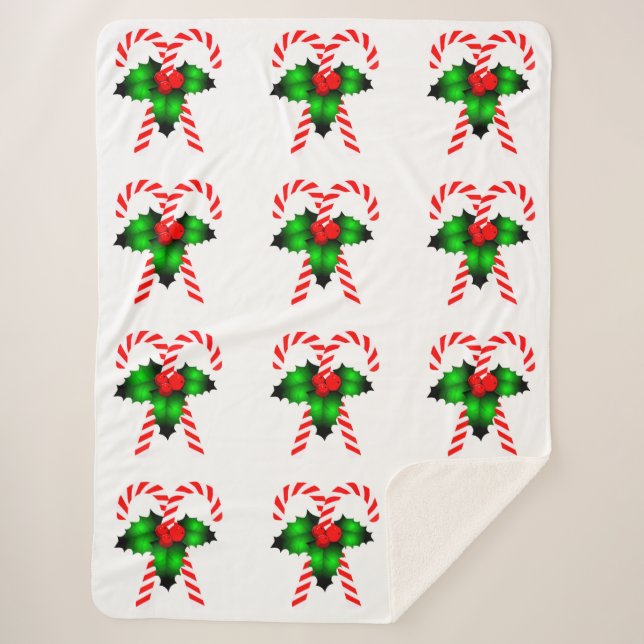 Couverture Sherpa Sucres de canne Et Blanche Holly Sherpa (Devant)