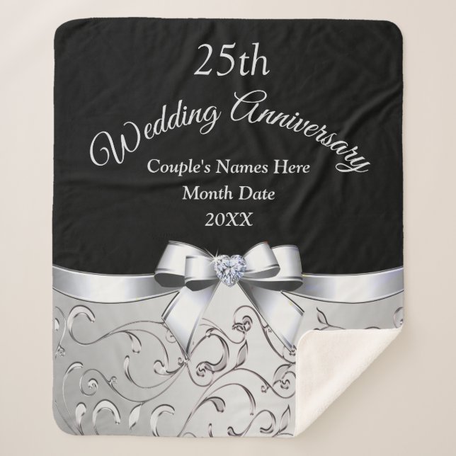 Couverture Sherpa Superbe cadeau de 25 ans pour mari (Devant)