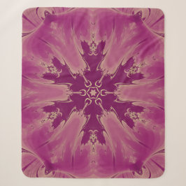 Couverture Sherpa Superbes teintes violettes de fleurs exotiques
