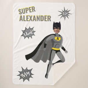 Couverture Sherpa Superhero Extraordinaire unique garçon Fabuleux an