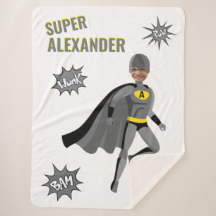 Couverture Sherpa Superhero Extraordinaire unique garçon Fabuleux an