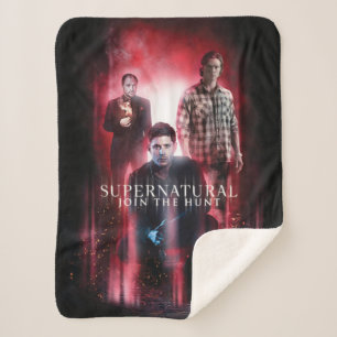 Couverture Sherpa Supernatural Crowley, Dean et Sam