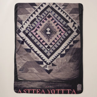 Couverture Sherpa Surface composée gris et rose aztèque