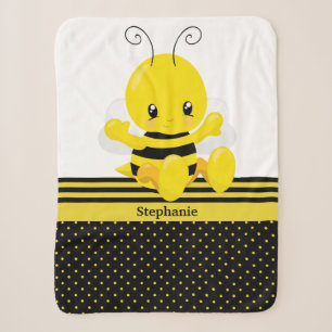 Couverture Sherpa Sweet Baby Bee Nom personnalisé