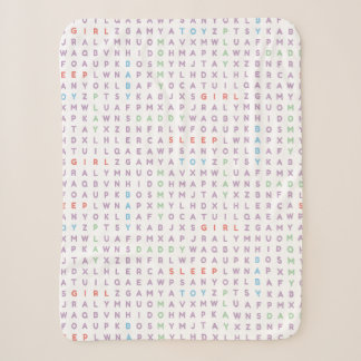 Couverture Sherpa Sweet Baby Girl Alphabet ABCs Rich Warm Colors