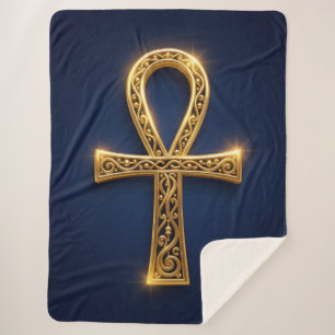 Couverture Sherpa Symbole Ankh Signification – Clé de la vie´10