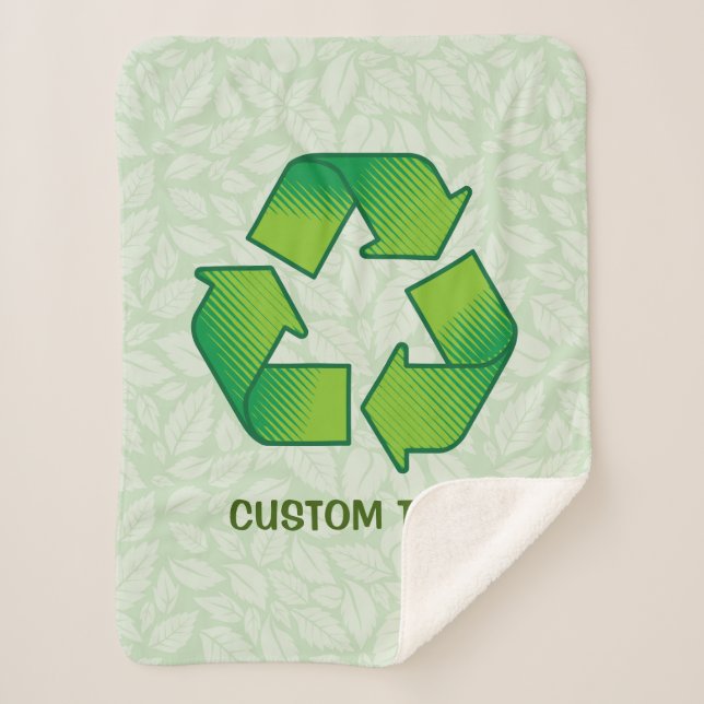 Couverture Sherpa Symbole de recyclage (Devant)