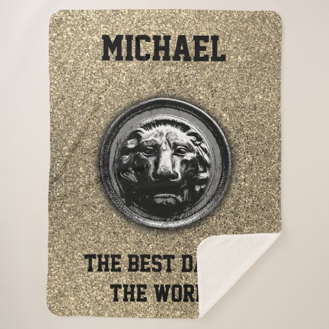 Couverture Sherpa Symbole Lion antique dans les graphismes modernes  (Devant)