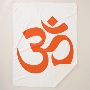 Couverture Sherpa Symbole Om indien