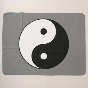 Couverture Sherpa SYMBOLE YIN ET Yang (Taijitu taoïste chinois)