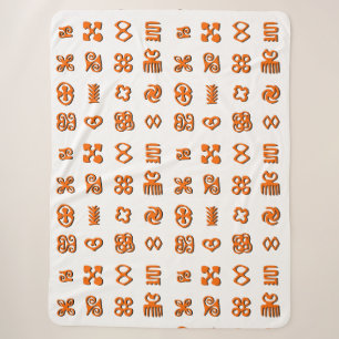Couverture Sherpa Symboles africains Adinkra Sticker rond classique