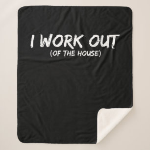 Couverture Sherpa T-shirt Funny I Workout For Gym Rat - Quarantine