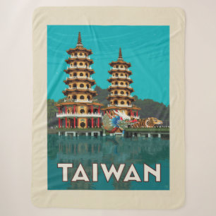 Couverture Sherpa Taïwan Pagode Du Dragon Et Du Tigre