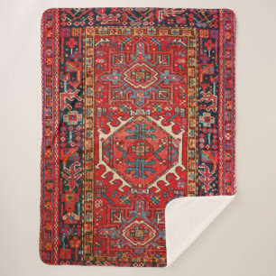 Couverture Sherpa Tapis persan turc oriental antique
