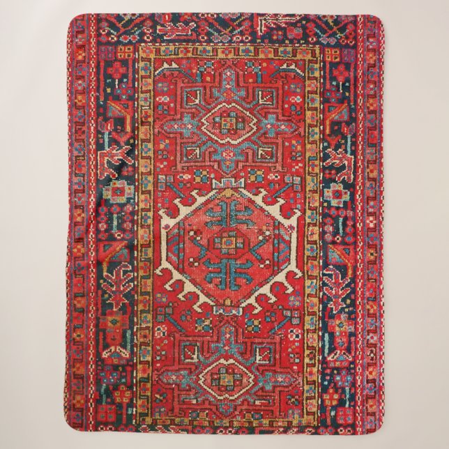 Couverture Sherpa Tapis persan turc oriental antique (Devant)