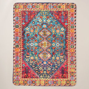 Couverture Sherpa Tapisserie intemporelle : Patrimoine marocain colo