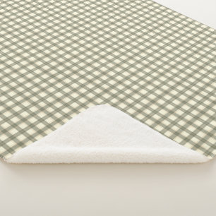 Couverture Sherpa Tartan Sage Classique