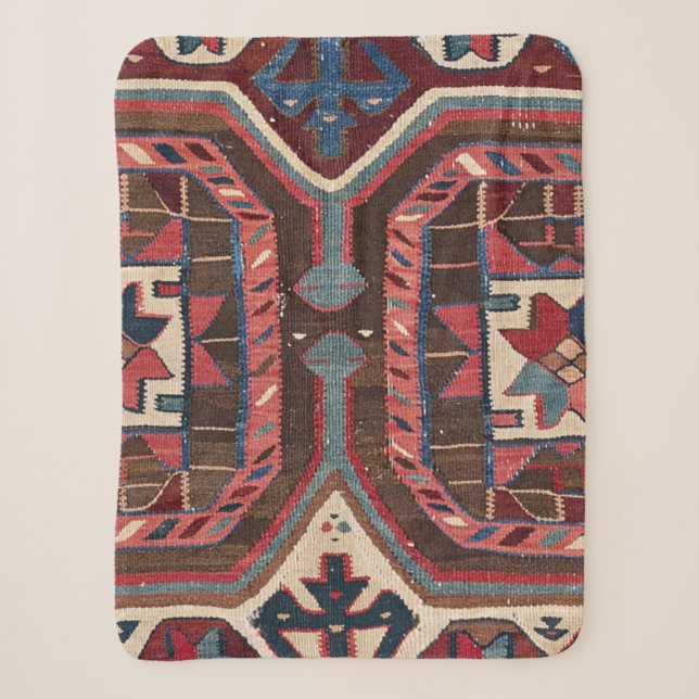 Couverture Sherpa Tat Kilim Arizona Western Cowboy Style  (Devant)