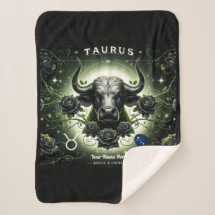 Couverture Sherpa Taurus "enraciné dans la force" Sherpa Blanket