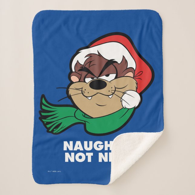 Couverture Sherpa TAZ™ "Naughty Not Nice" (Devant)