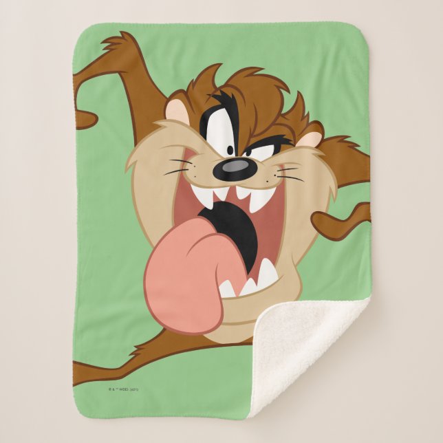 Couverture Sherpa TAZ™ | Sticking Out Sa Langue (Devant)