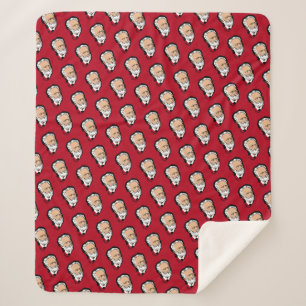 Couverture Sherpa Tchaïkovski rouge foncé