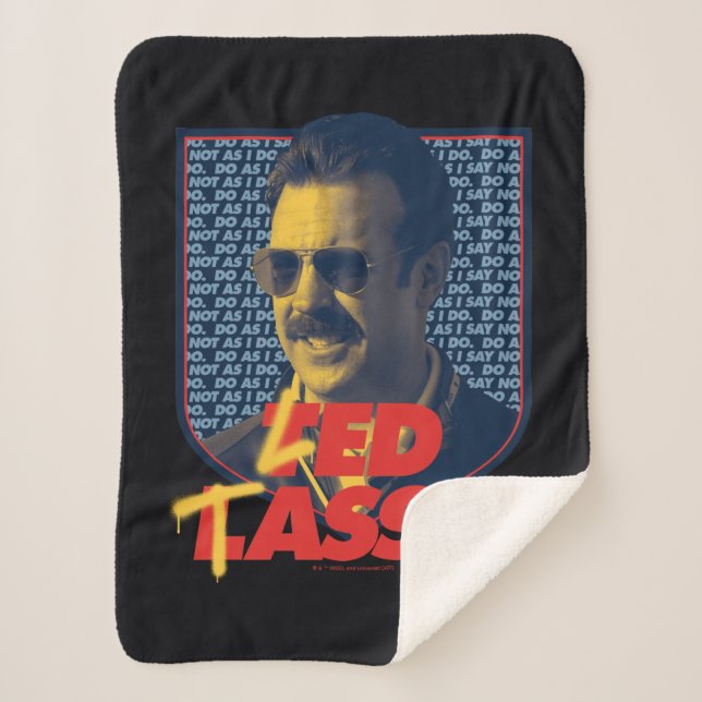 Couverture Sherpa Ted Lasso | Insigne Led Tasso (Devant)