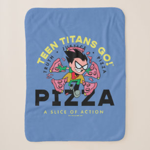 Couverture Sherpa Teen Titans Go ! Robin "Truth Justice Pizza"