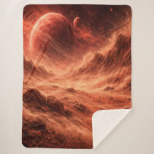 Tempête de sable sur la planète orange