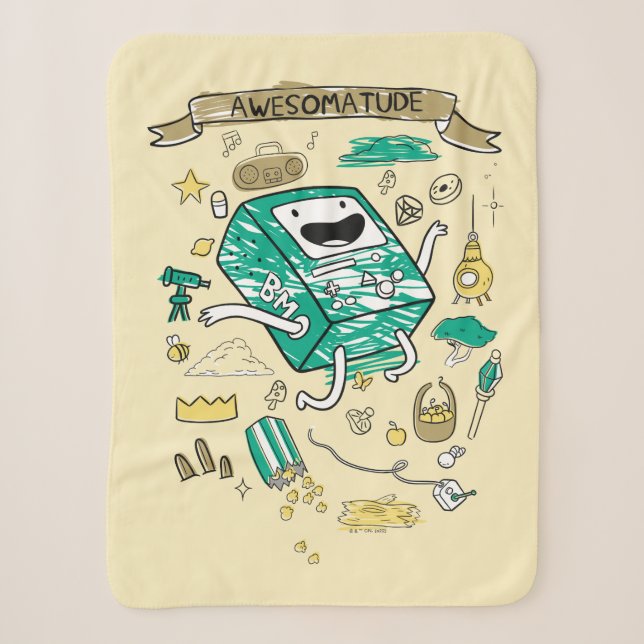 Couverture Sherpa Temps d'aventure | Croquis BMO "Awesomatude" (Devant)
