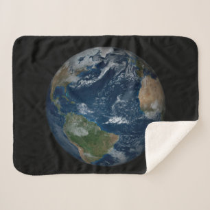 Couverture Sherpa Terre Avec Nuages Et Glace De Mer