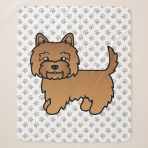 Couverture Sherpa Terrier Cairn Rouge Chien de Dessin Animé Mignon