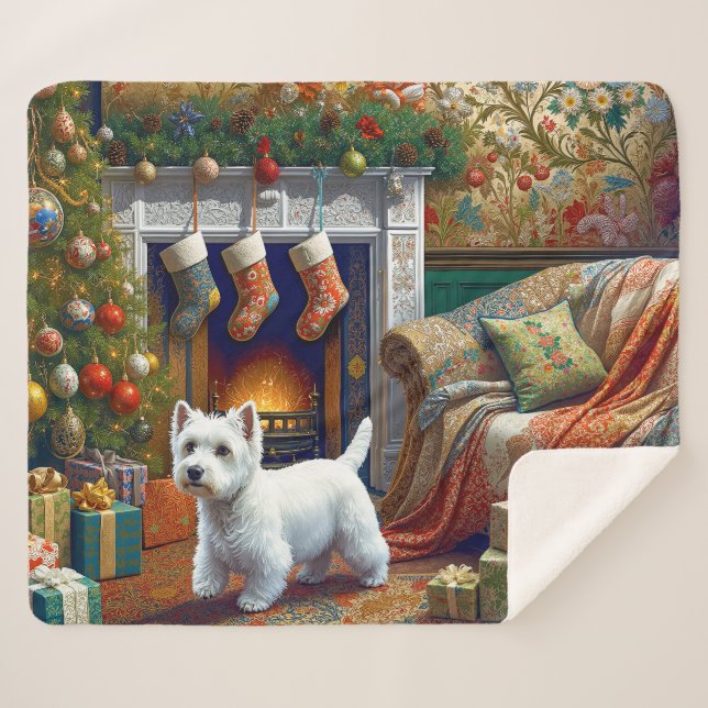 Couverture Sherpa Terrier West Highland  (Devant (Horizontal))