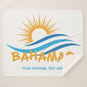 Couverture Sherpa Texte personnalisé Bahamas