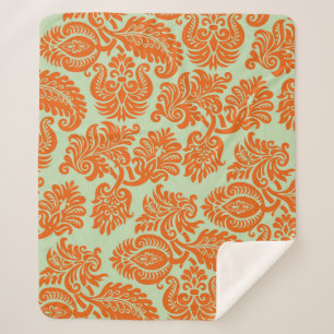 Couverture Sherpa Texture arrière - plan orange transparente