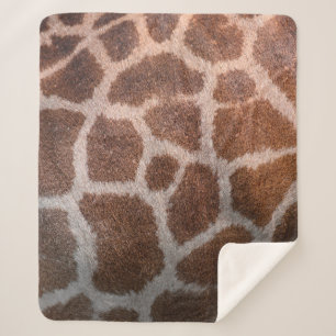 Couverture Sherpa Texture de peau de girafe