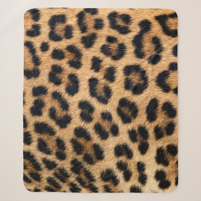 Couverture Sherpa Texture de peau de léopard (Devant)