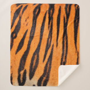Couverture Sherpa Texture d'impression de tigre