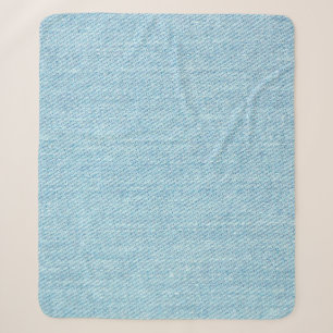 Couverture Sherpa Texture du tissu de jean Denim