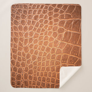 Couverture Sherpa texture en cuir Brown pour arrière - plan