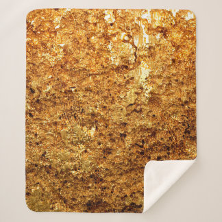 Couverture Sherpa Texture or de luxe.