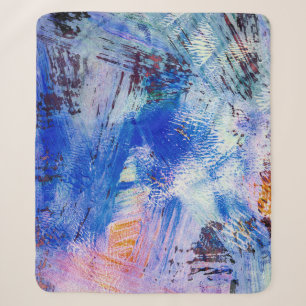 Couverture Sherpa texture raster acrylique différente mono multicolo