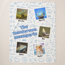 Couverture Sherpa The Family Menagerie – Mixed Pet Custom Photo D