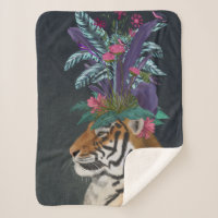 Tigre avec tête tropicale