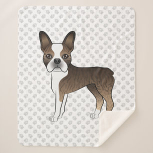Couverture Sherpa Tigre Boston Terrier Chien de Dessin Animé Adorabl